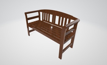 basic bench furniture wood minimalist wooden seat art sculptures 3d print model - Mito3D
