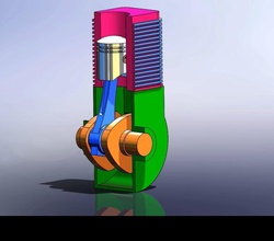 basic engine assembly Wissenschaft Motor symbol Technologie Bild Montage engineering 3d print model - Mito3D