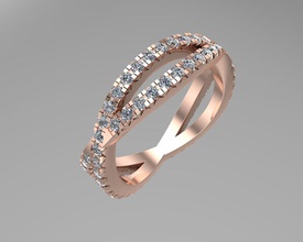 básica anéis de ouro nn120 jóias anel diamante prata platina presentes apresenta as meninas garota mulheres aniversário aniversários o engajamento luxo especiais 3d print model - Mito3D