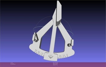 básico imprimível sextante projeto 3d impressão montagem geometria ótica espelho ferramenta passatempo faça mão ferramentas 3d print model - Mito3D