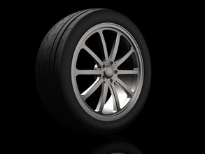 base pneumatico cerchio ruota macchina veicolo corsa sport motoristico auto passatempo Fai settore automobilistico 3d print model - Mito3D