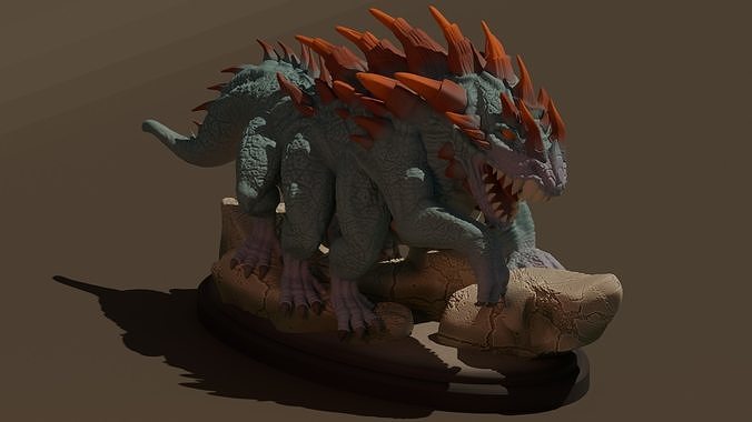 basilisco monstro dnd rpgtabletop masmorras dragões miniatura criatura dragão réptil lagarto fera estatuetas fantasia jogos brinquedos borda 3D print model - Mito3D