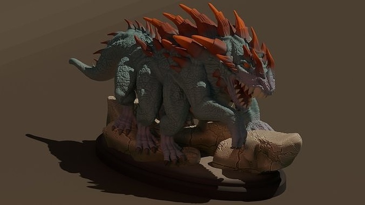 basilisco monstro dnd rpgtabletop masmorras dragões miniatura criatura dragão réptil lagarto fera estatuetas fantasia jogos brinquedos borda 3d print model - Mito3D