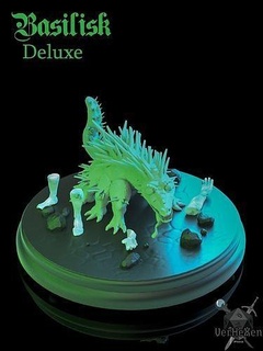 basilisco lujo miniaturas fantasía monstruo criatura Arte rpg calabozo animal lagartija bestia miniatura dnd figuritas juguetes juegos 3d print model - Mito3D
