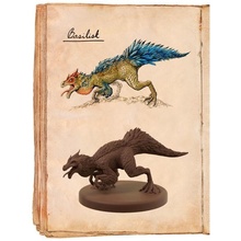 basilisk miniature mini 3demonster dnd 5e tabletop games concept art kickstarter rpg beast monster reptile anatomical biology lizard feathers dinosaur toys board 3d print model - Mito3D