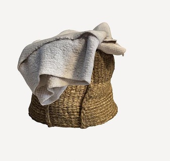basket blankets cozy comfort home prop 3dmodel realistic texture warmth film television virtualreality augmentedreality versatile functional rustic cabin readingnook decoration house accessories 3d print model - Mito3D