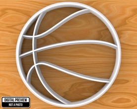 baloncesto de la bola cortador galleta casa fondant el moho forma juego objetivo playa césped raqueta cesta nba cocina comedor 3d print model - Mito3D