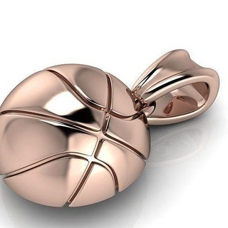 basketball pendant bail basketballpendant jewelry gold printable necklace hiphop nba pendants 3d print model - Mito3D