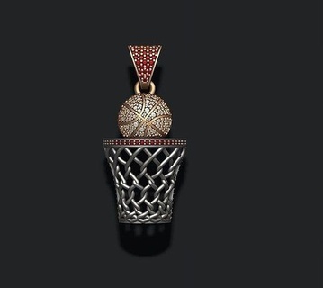 Basketbol kolye taşlar buz buzlu kalça atlama hiphop rap temsilci spor sepet boğalar Lakers top oyun nba Oyna ağ basketbol bassbol meta veri deposu takı kolye 3d print model - Mito3D