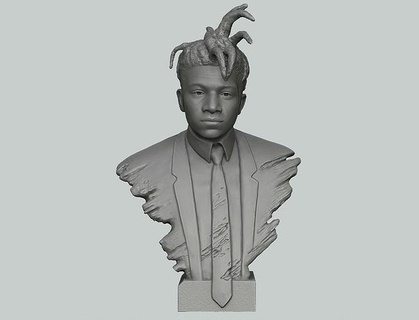 basquiat bust lil wayne art sculpture portrait people man michel jean sculptures 3d print model - Mito3D