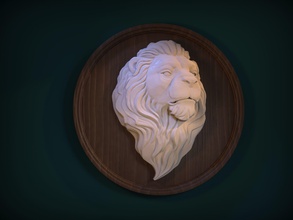 basrelief cabeça de leões a arte leão animais tigre zbrush modelo escultura natureza 3d printable estátua prata ouro anel pingente cnc pessoas máquina esculturas 3d print model - Mito3D