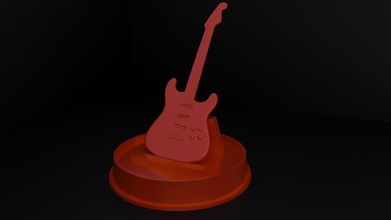 guitarra impresión alto instrumento arte musical estatua gibson escultura estatuilla audio dispositivo pasatiempo bricolaje diy escaneos réplicas 3d print model - Mito3D