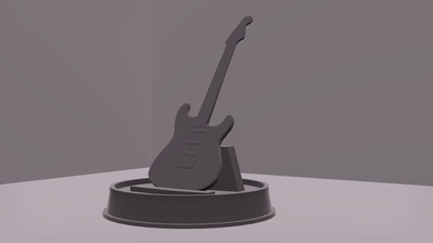 basso chitarra stampa blendermodel arte illustrazione statua strumento musicale chimica miniature scansioni repliche 3d print model - Mito3D