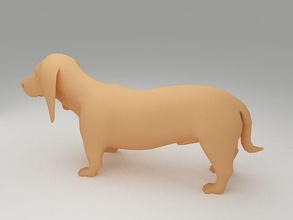 basset hetzen 3d modell hund haustier tier skulptur kunst skulpturen 3d print model - Mito3D