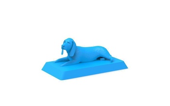 basset hound in 3d pronto per la stampa art segugio liedown i laici giù cane doggy cucciolo sculture 3d print model - Mito3D