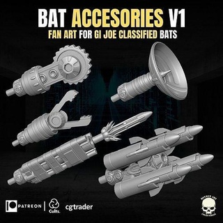 pipistrello braccio gi Joe accessori cobra classificato robot carattere Giochi giocattoli 3d print model - Mito3D