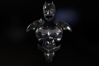 murciélago armadura traje caballero arma cómic dc maravilla arkham gotham batman imprimible capucha casco torso máscara fantasía pasatiempo bricolaje diy mecánico partes 3d print model - Mito3D