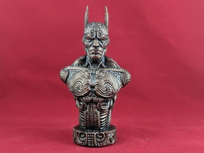 bat bust gothic figure male superhero man ornate giger art sculptures 3d print model - Mito3D