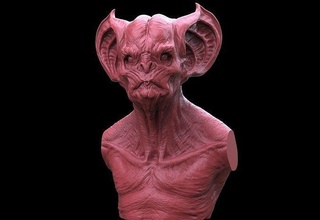 chauve souris créature buste batman fantaisie animal monstre extraterrestre démon miniatures figurines horreur zombi vampire nosferatu bête fictif art sculptures dracula 3d print model - Mito3D