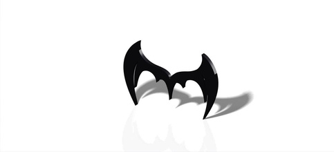 bastão de logotipo morcego batman dc quadrinhos o design símbolo personagem batrang jogos brinquedos 3d print model - Mito3D