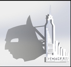 l'uomo pipistrello batman gotham ombra art joker tvseries 3dprint wallart la decorazione lightart eroe dc fumetti supereroe bat cartone animato casa arredamento 3d print model - Mito3D