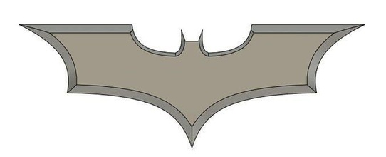 batarang batman símbolo dc superhéroe personaje cómic héroe historietas juguetes murciélago juego bufón superhombre arma lanzamiento bumerang juegos 3d print model - Mito3D