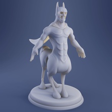 bataure 3d impression modèle statue of batman cheval scifi espace bête arctique créature futur fantaisie animal nuit jeux jouets chauve souris centaure sombre chevalier planche 3d print model - Mito3D
