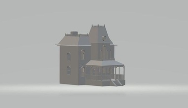 bates casa família velho suburbano filme arquitetura chalé residencial construção passatempo faça 3d print model - Mito3D