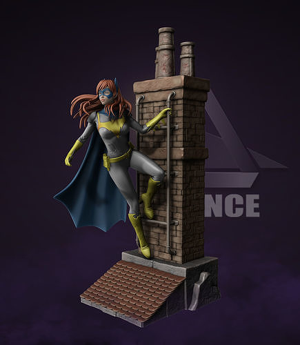 cattiva ragazza barbara gordon pipistrello batman meraviglie dc i fumetti figura vampiro mantello statua giocattolo giocattoli collezione dccomics figurina 3dprinting stampa cartone animato eroe eroi donna arte sculture 3D print model - Mito3D