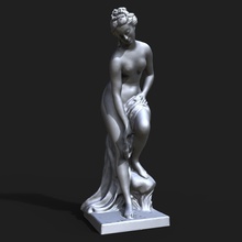 bather called venus sculpture ancient roman greek myth allegrain louvre museum paris 3d print printable scaled zbrush nude bathing woman art sculptures 3d print model - Mito3D