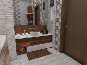 casa de banho a design interiores chuveiro pia wc serviço armário showercabin 3d print model - Mito3D