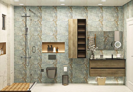 Badezimmer Design 3dsmax 3ddesign Corona Modell Innere Bad Möbel sinken Toilette Dusche architektonisch Wasserhahn 3d Haus 3d print model - Mito3D