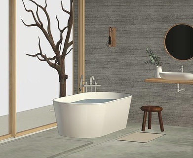 bagno revit 2023 Lavello mobilia doccia interni famiglia Casa 3d print model - Mito3D