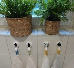 bathroom towel holder hook dual color home hygiene house 3d print model - Mito3D