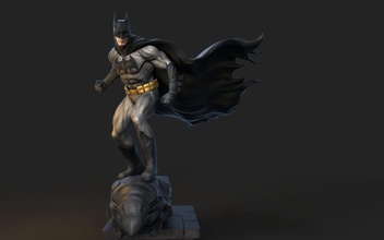 batman exposición escultura estatua museo personas festival pintura mamífero adulto espacio Monumento presentación galería juegos juguetes 3d print model - Mito3D