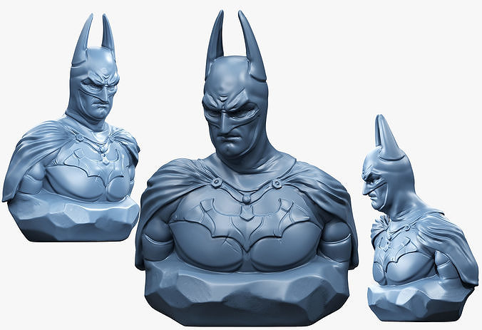 batman personaje figuire héroe cómic tira busto Arte dc murciélago Gotham oscuro 3D print model - Mito3D