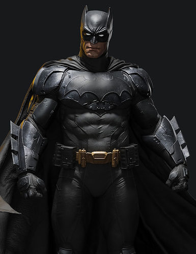 Batman eroe carattere figura azione fan art super mantello gioco 3dprint arte sculture 3D print model - Mito3D