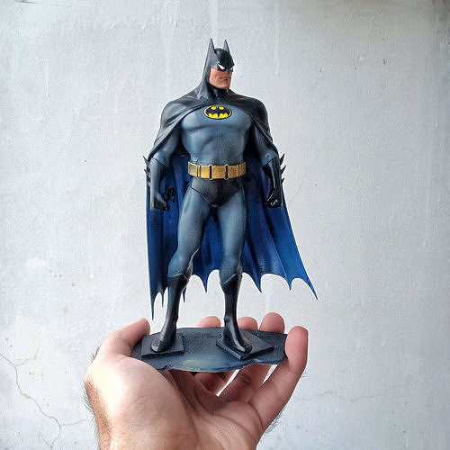 Batman dc Cavaliere Oscuro batmananimated mantello travestimento arte sculture 3D print model - Mito3D