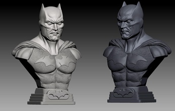 batman buste imprimante art illustration sculpture statue estudo treino arte sculptures science busto chimie scientifique 3d print model - Mito3D