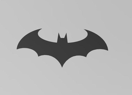 batman Arkham cofre emblema asilo ciudad Caballero vídeo juego oscuro logo armadura símbolo superhombre rocksteady cómic libro apuntalar réplica Arte escaneos réplicas 3d print model - Mito3D