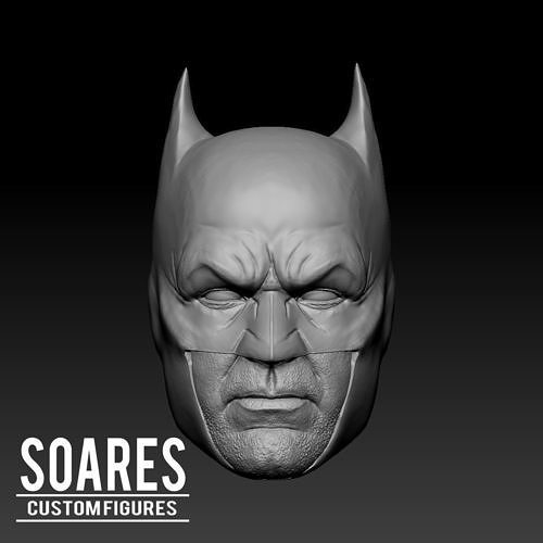 batman - head dc hero joker headsculpt figure actionfigure games toys 3D print model - Mito3D