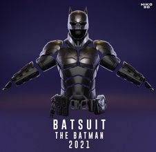batman 2022 - batsuit robert pattinson dc comic cosplay armadura armor man games toys mask 3d print model - Mito3D