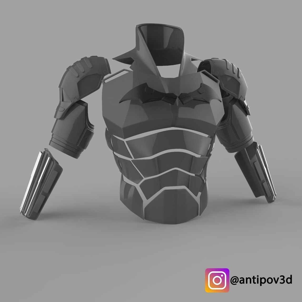 batman 2021 armor 3d print suit cg dc comics superman spider man diy art craft iron cosplay bat flash mask helmet chest hobby 3D print model - Mito3D