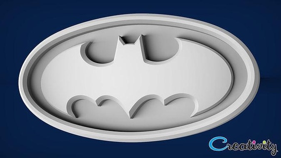batman 3d logotipo símbolo arte impressão arquivo stl placa parede emblema distintivo sinais logotipos 3d print model - Mito3D
