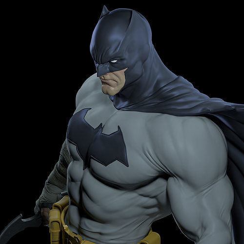 batman 3d drucken modelliert modell dc comic superheld bruce wayne sammlerstück statue joker übermensch stille kunst 3D print model - Mito3D