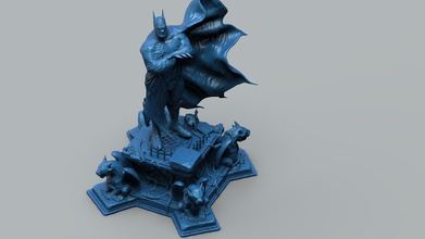 batman alex ross héroe superhéroe bufón dc cómic murciélago caracteres personas escultura ztool arte esculturas 3d print model - Mito3D