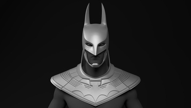 batman anime cowl helmet wearable 3d printable model arkham knight armor dc marvel fashion 3d print model - Mito3D