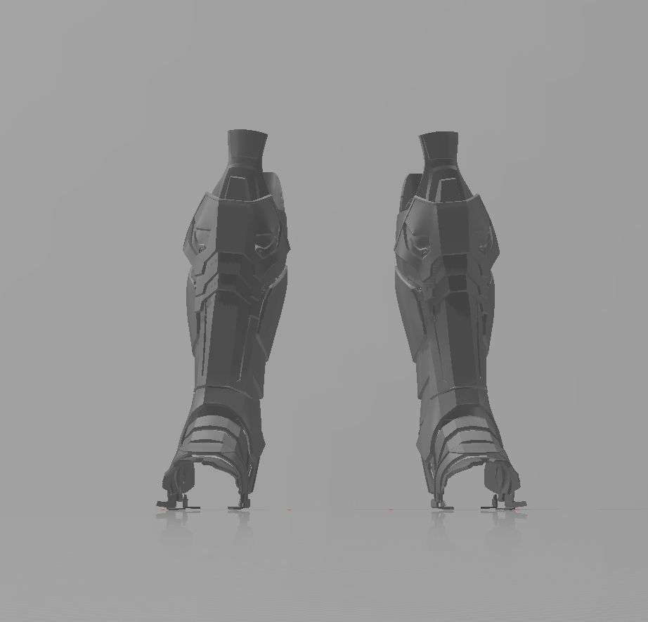 batman arkham knight shin armor art 3D print model - Mito3D
