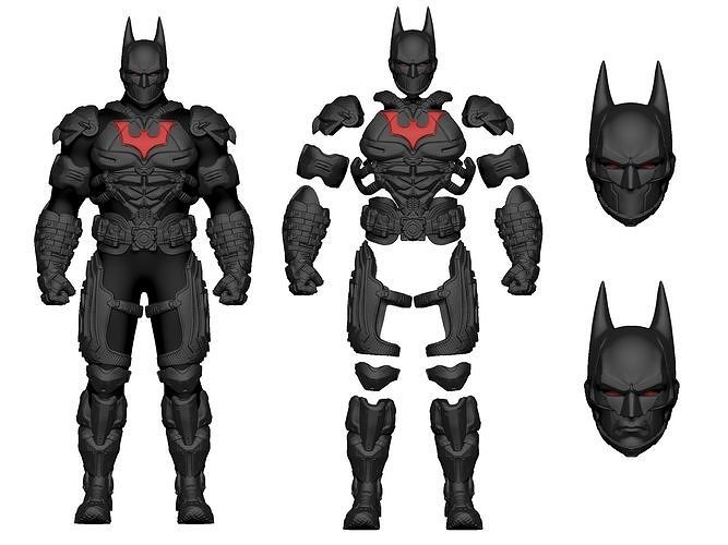 batman armure jouets douane jeux 3D print model - Mito3D