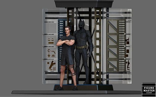 Batman Waffenkammer einstellen 2 Modell dunkle Nacht dc Statue druckbar 3d drucken Kunst Skulpturen 3d print model - Mito3D